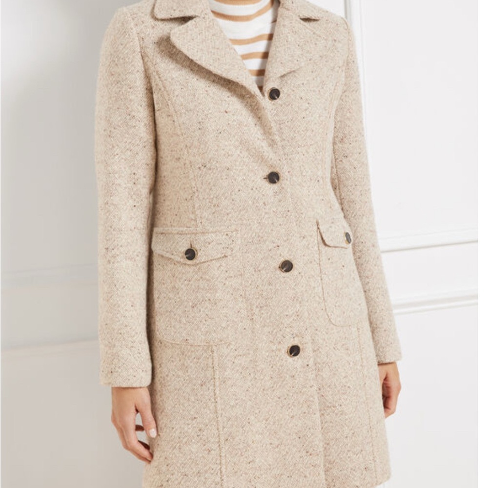 TALBOTS WOOL BLEND DONEGAL COAT